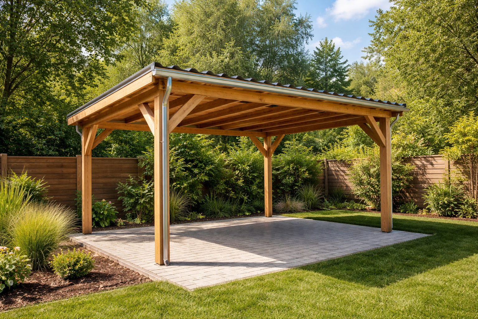 Carport 3×6 m mit Geräteraum Foto 4